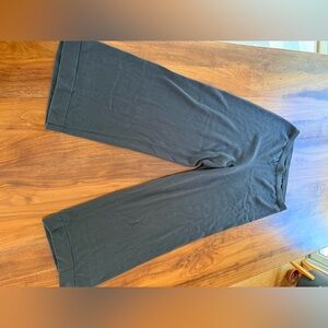 Eileen Fisher Gray Knit Cropped Wide Leg Pants